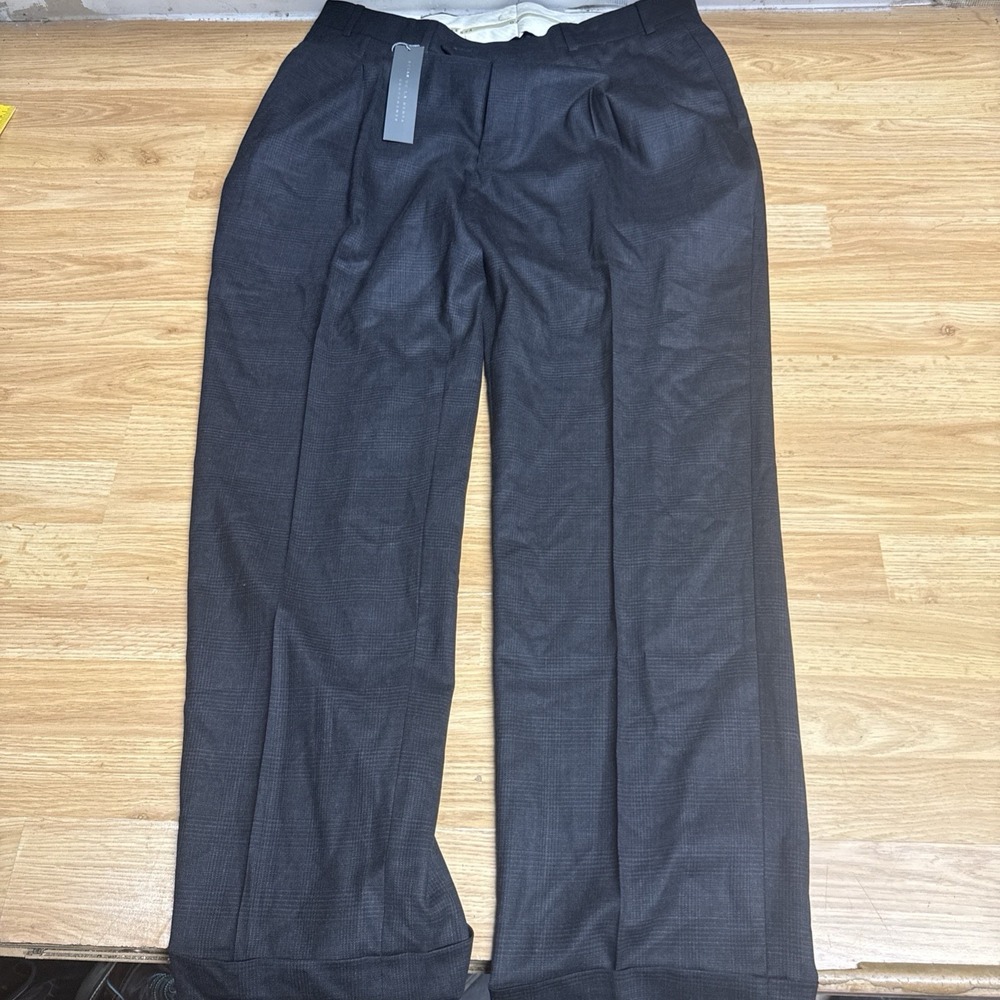 oscar de la renta 100% Wool Men's Pants Charcoal Grey 38x32 NWT